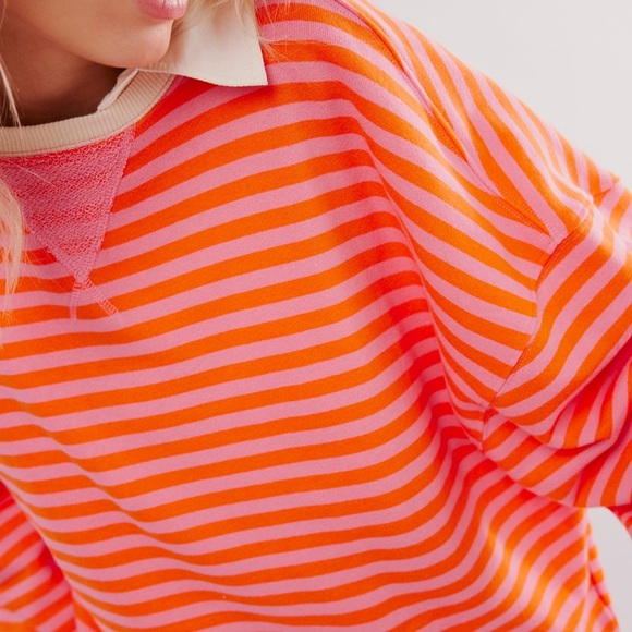 Free People We The Free | Classic Striped Oversized Crewneck | Small - Picture 5 of 16